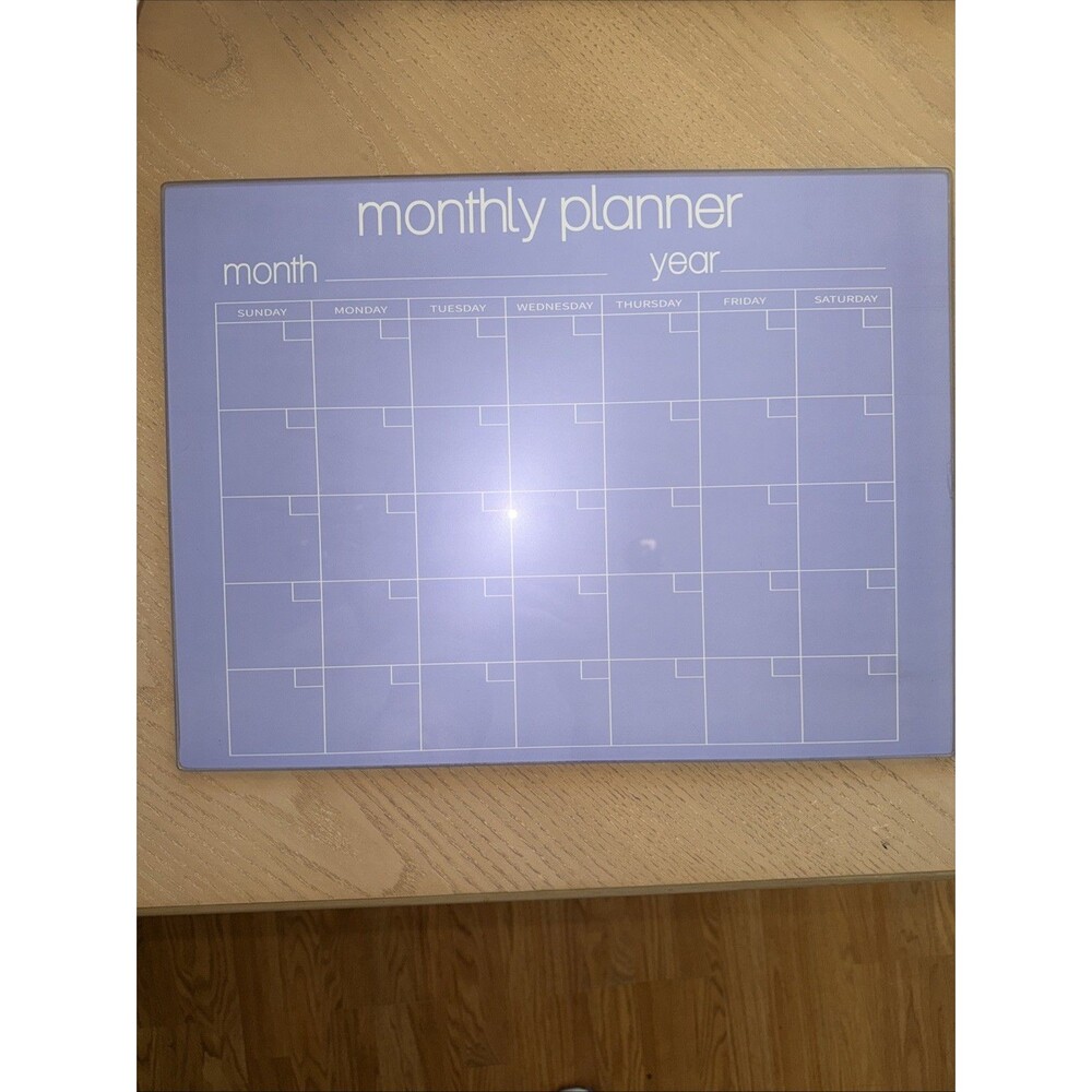 Purple Glass Monthly Planner